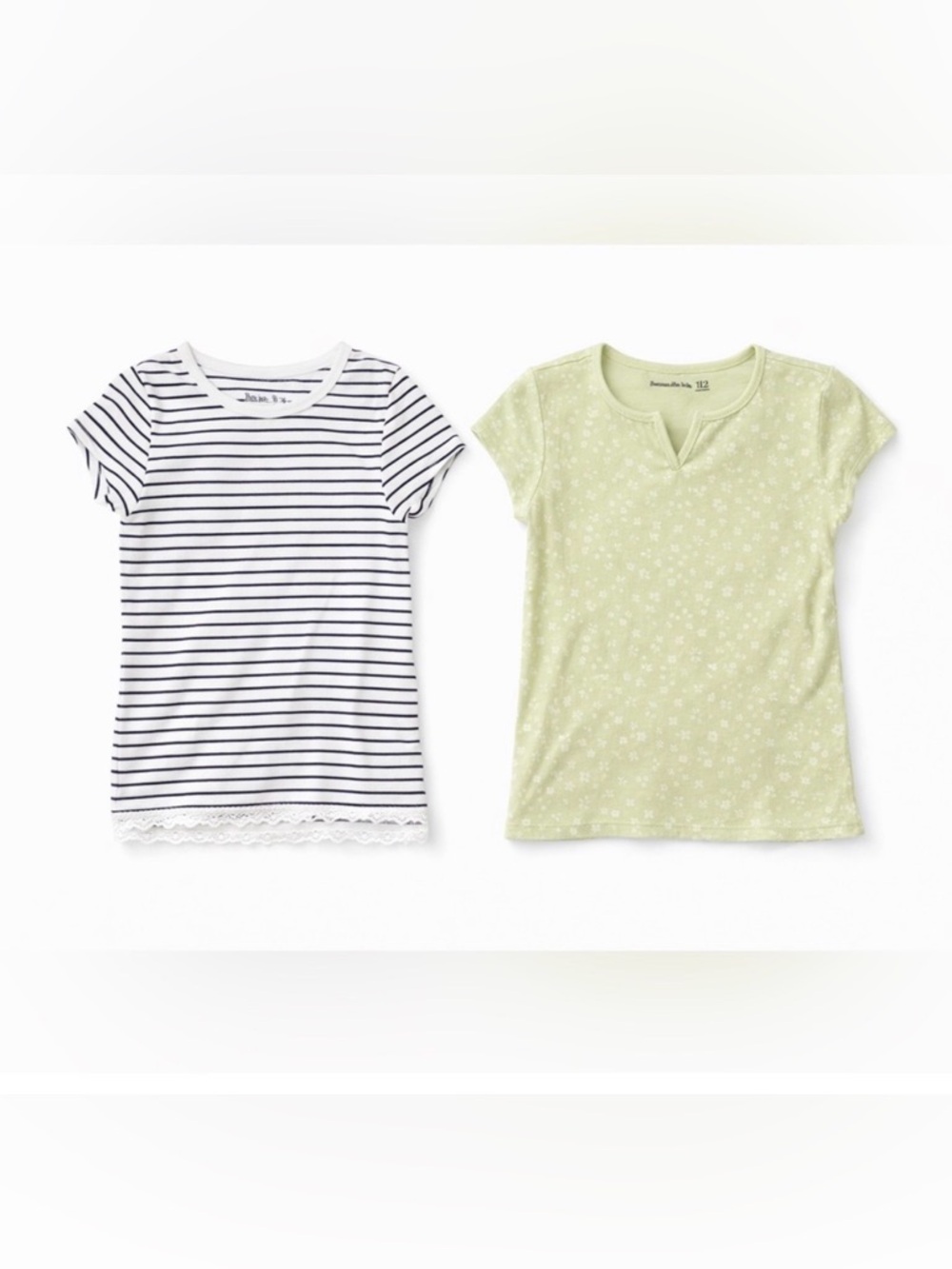 Abercrombie & Fitch Kids Tee Shirt Bundle | Green Floral & Striped Shirts 13/14